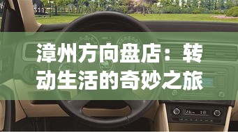 漳州方向盤店：轉(zhuǎn)動生活的奇妙之旅