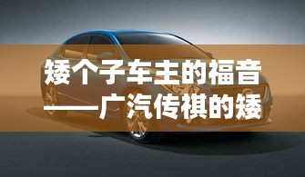 矮個(gè)子車主的福音——廣汽傳祺的矮小魅力