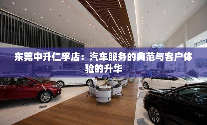 東莞中升仁孚店：汽車服務(wù)的典范與客戶體驗(yàn)的升華