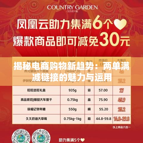 揭秘電商購物新趨勢:兩單滿減鏈接的魅力與運用