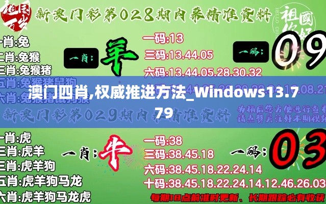 澳門四肖,權(quán)威推進(jìn)方法_Windows13.779