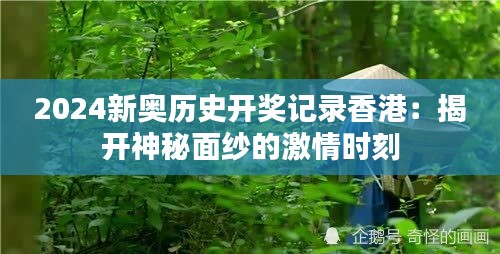 2024新奧歷史開獎記錄香港：揭開神秘面紗的激情時刻