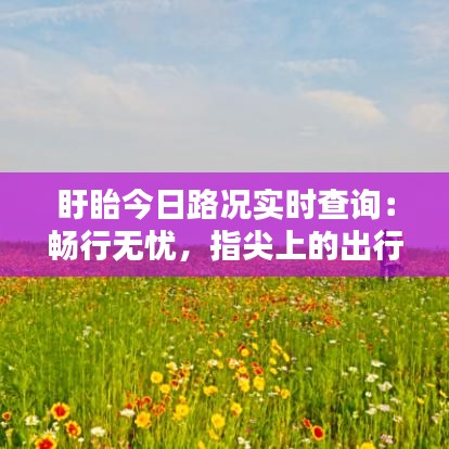 盱眙今日路況實時查詢：暢行無憂，指尖上的出行助手