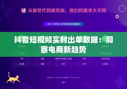 抖音短視頻實時出單數(shù)據：洞察電商新趨勢