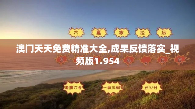 澳門天天免費(fèi)精準(zhǔn)大全,成果反饋落實(shí)_視頻版1.954