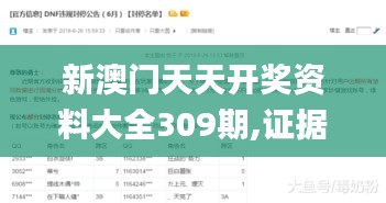 新澳門天天開獎資料大全309期,證據(jù)解答解釋落實_FHD10.162