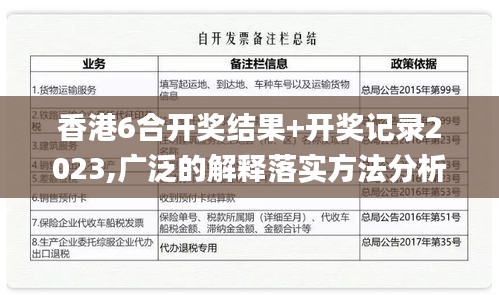香港6合開獎結果+開獎記錄2023,廣泛的解釋落實方法分析_粉絲版3.701