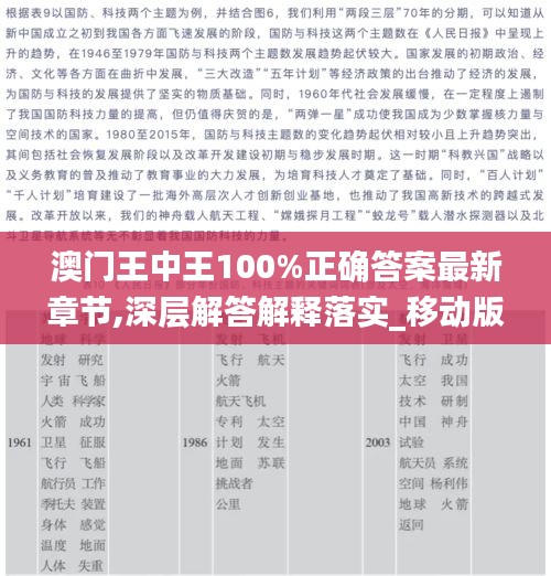 澳門王中王100%正確答案最新章節(jié),深層解答解釋落實(shí)_移動(dòng)版18.834