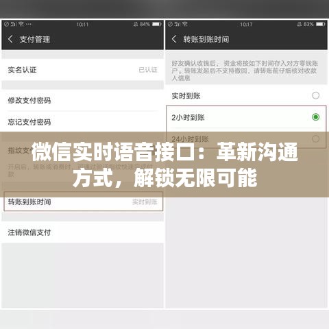 微信實(shí)時(shí)語音接口：革新溝通方式，解鎖無限可能