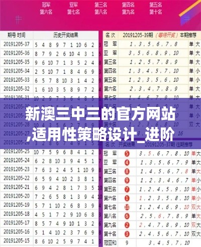 新澳三中三的官方網(wǎng)站,適用性策略設(shè)計_進階版18.461