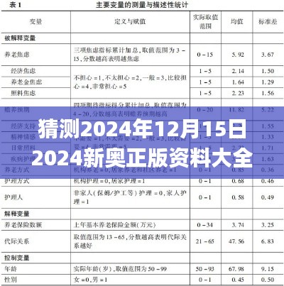 猜測2024年12月15日2024新奧正版資料大全,統(tǒng)計分析解釋定義_特別款7.552
