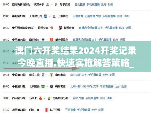 澳門六開獎(jiǎng)結(jié)果2024開獎(jiǎng)記錄今晚直播,快速實(shí)施解答策略_M版6.766