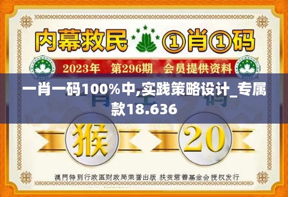 一肖一碼100%中,實踐策略設計_專屬款18.636