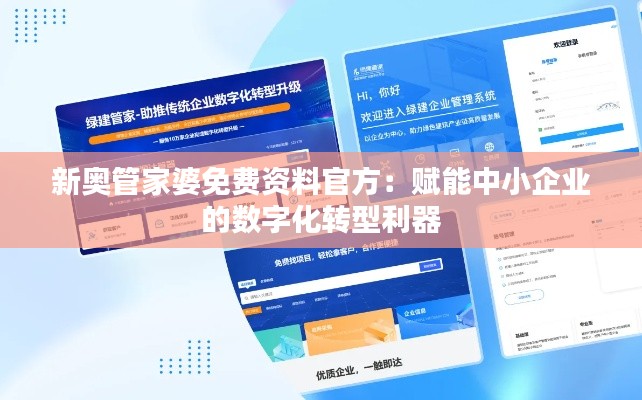 新奧管家婆免費(fèi)資料官方:賦能中小企業(yè)的數(shù)字化轉(zhuǎn)型利器