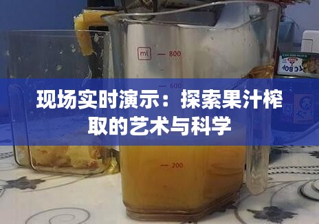 現(xiàn)場實(shí)時(shí)演示：探索果汁榨取的藝術(shù)與科學(xué)