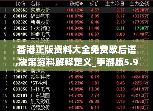 香港正版資料大全免費(fèi)歇后語,決策資料解釋定義_手游版5.948