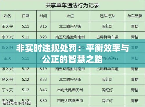非實時違規(guī)處罰：平衡效率與公正的智慧之路