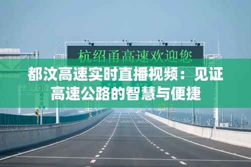 都汶高速實時直播視頻：見證高速公路的智慧與便捷
