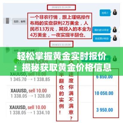 輕松掌握黃金實時報價：揭秘獲取黃金價格信息的五大途徑