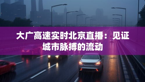 大廣高速實時北京直播：見證城市脈搏的流動