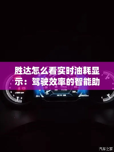 勝達怎么看實時油耗顯示：駕駛效率的智能助手