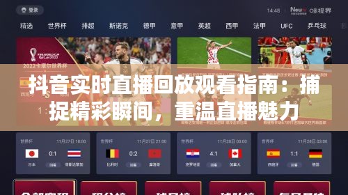 抖音實(shí)時(shí)直播回放觀看指南：捕捉精彩瞬間，重溫直播魅力