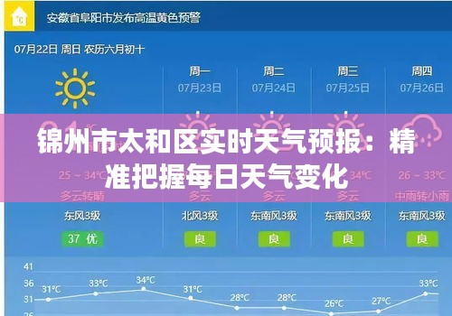 錦州市太和區(qū)實時天氣預報：精準把握每日天氣變化
