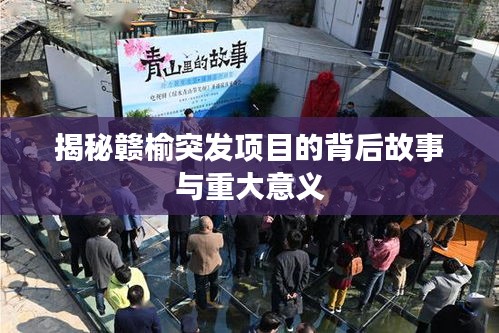 揭秘贛榆突發(fā)項目的背后故事與重大意義