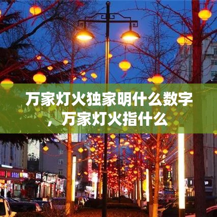 萬家燈火獨家明什么數(shù)字，萬家燈火指什么 
