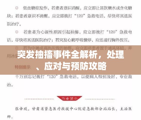 突發(fā)抽搐事件全解析，處理、應(yīng)對與預(yù)防攻略