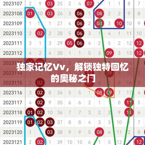 獨(dú)家記憶Vv，解鎖獨(dú)特回憶的奧秘之門
