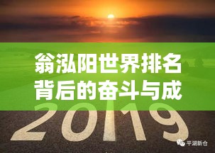 翁泓陽世界排名背后的奮斗與成就之路