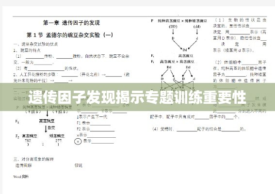 遺傳因子發(fā)現(xiàn)揭示專題訓(xùn)練重要性