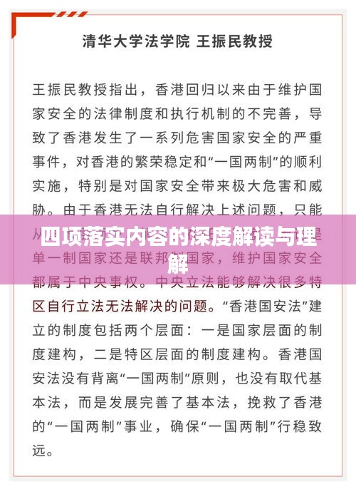 四項落實內(nèi)容的深度解讀與理解