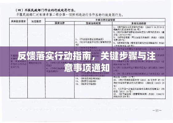 反饋落實行動指南，關(guān)鍵步驟與注意事項通知