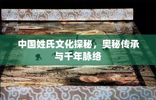 中國姓氏文化探秘，奧秘傳承與千年脈絡(luò)