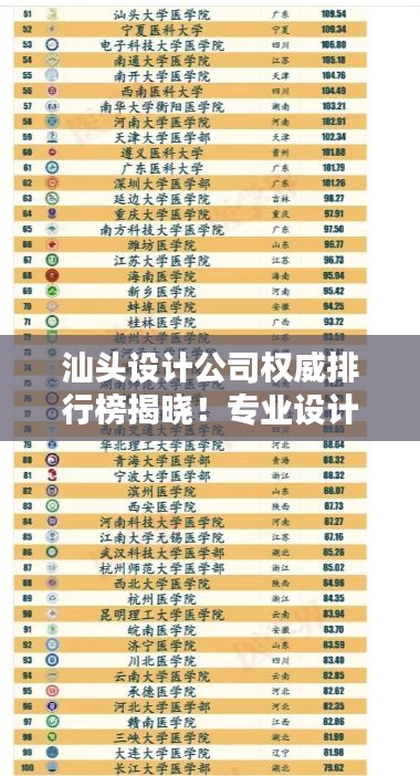 汕頭設(shè)計(jì)公司權(quán)威排行榜揭曉！專(zhuān)業(yè)設(shè)計(jì)實(shí)力比拼榜單出爐！