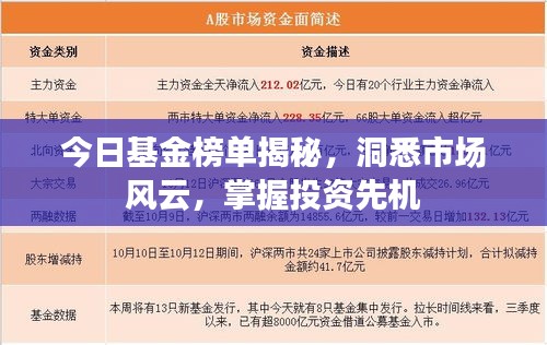 今日基金榜單揭秘，洞悉市場風云，掌握投資先機