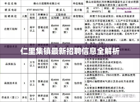 仁里集鎮(zhèn)最新招聘信息全解析