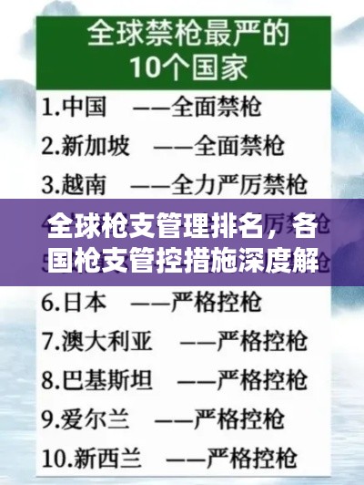 全球槍支管理排名，各國(guó)槍支管控措施深度解析與評(píng)估