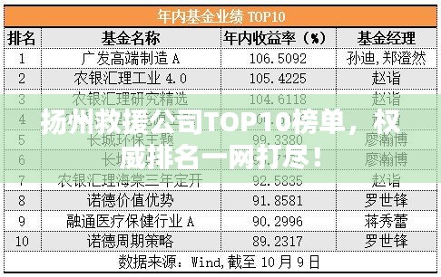 揚州救援公司TOP10榜單，權(quán)威排名一網(wǎng)打盡！
