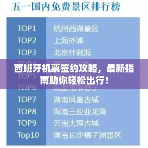 西班牙機票簽約攻略，最新指南助你輕松出行！